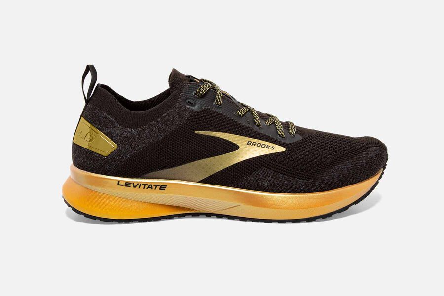 Brooks Women's Levitate 4 Road Running Shoes Black/Gold ( GBRSO6417 )